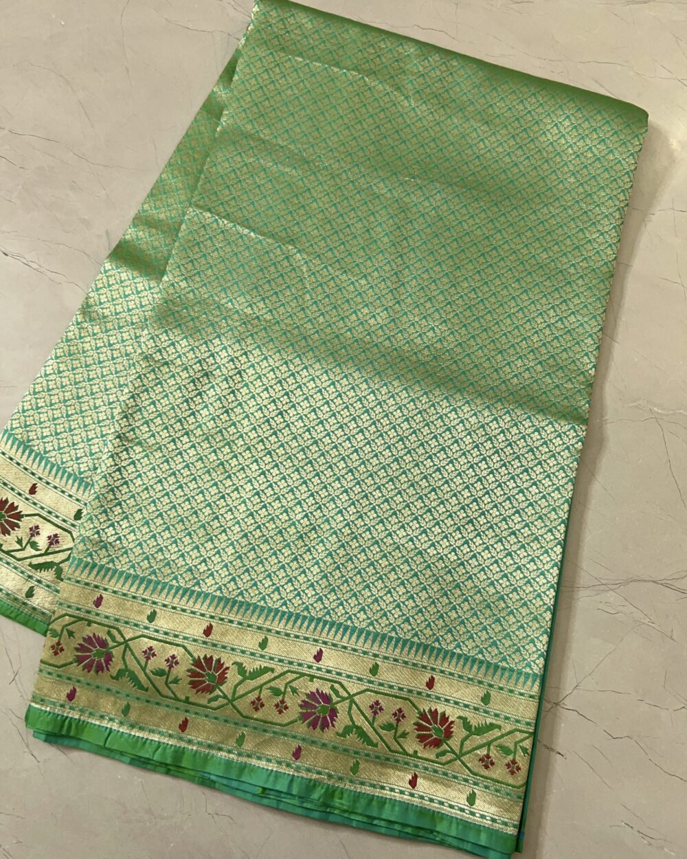 GREEN BANARASI SAREE