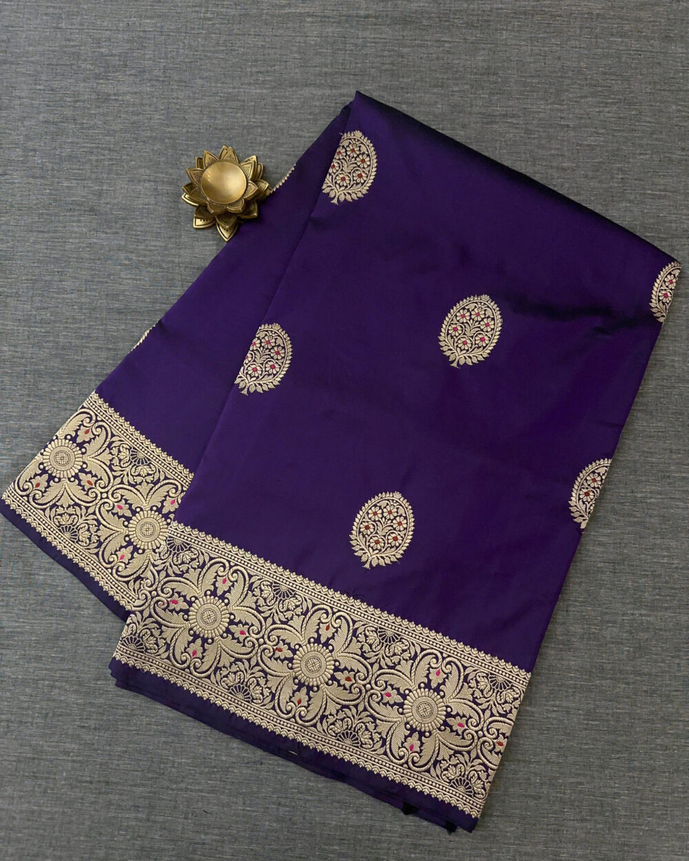 Regal Purple Silk Saree