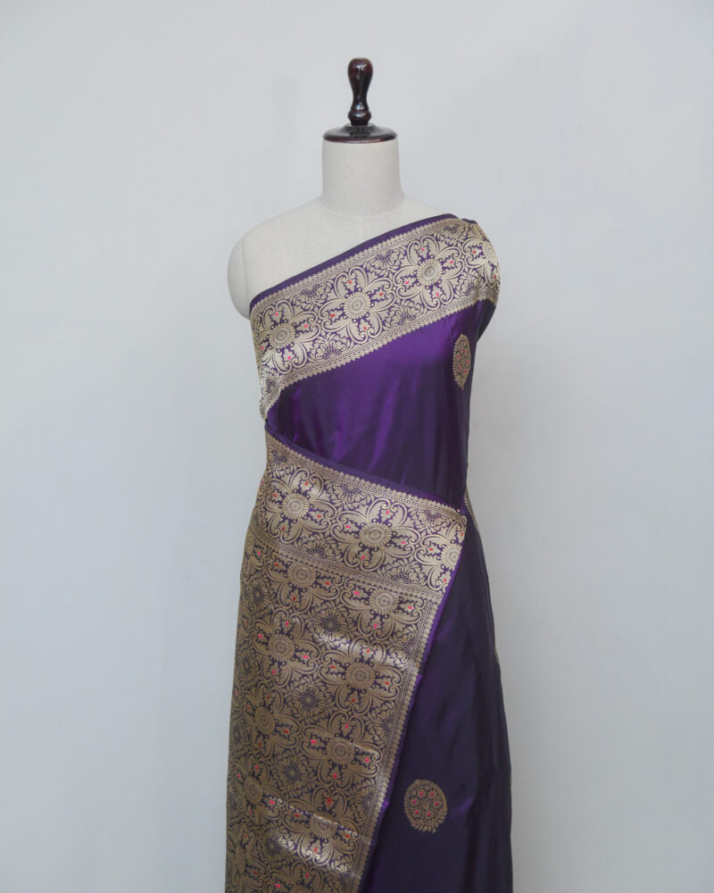 Regal Purple Silk Saree