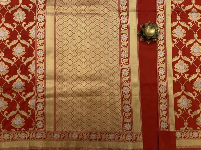 RED BANARASI SAREE - Image 2