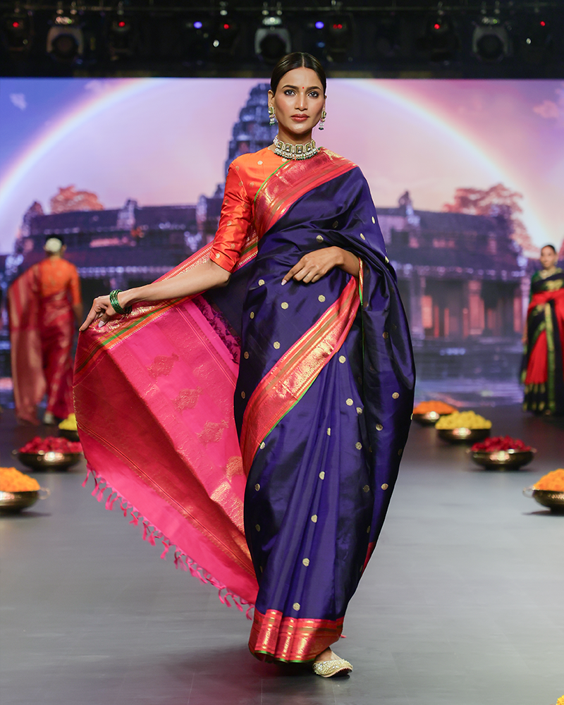 Indigo Blue Silk Saree
