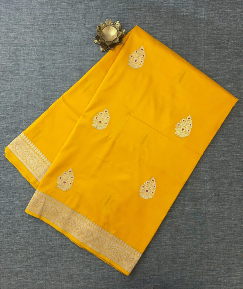 Golden Yellow Silk Saree