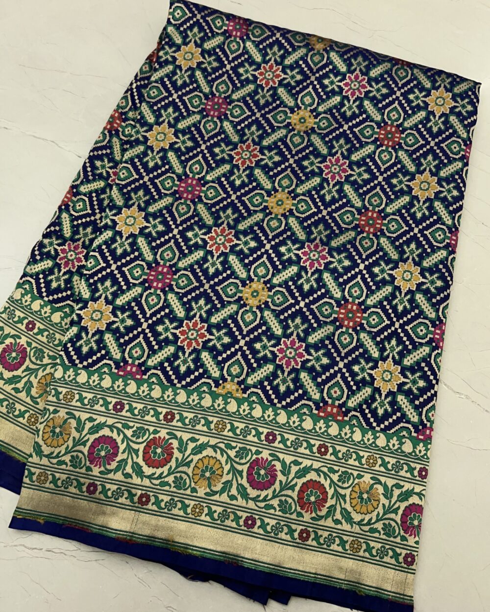 NAVY BLUE BANARASI SAREE