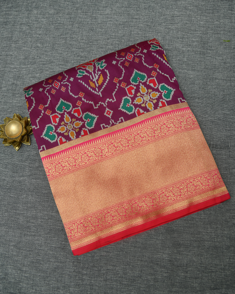Deep Purple Patola Saree