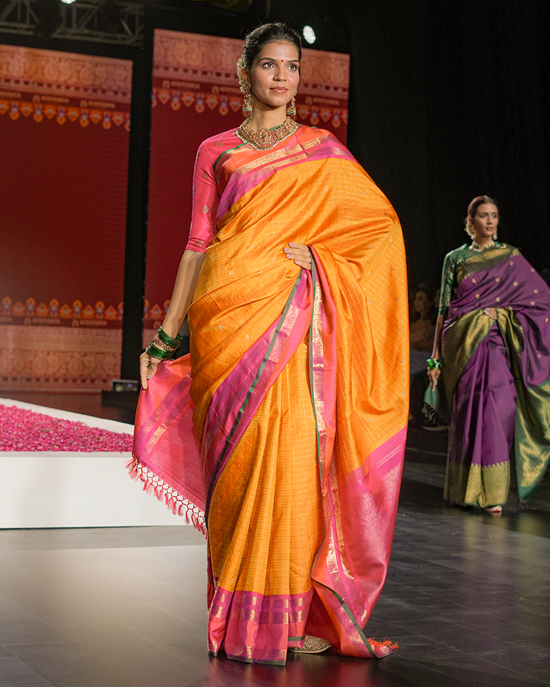 Mustard Yellow Kanchipuram Saree