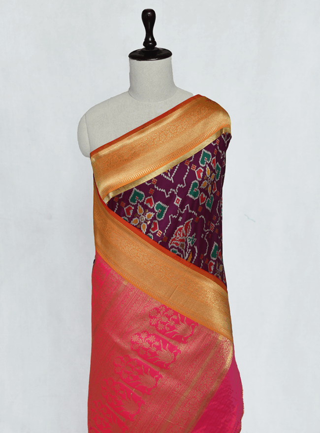 Deep Purple Patola Saree