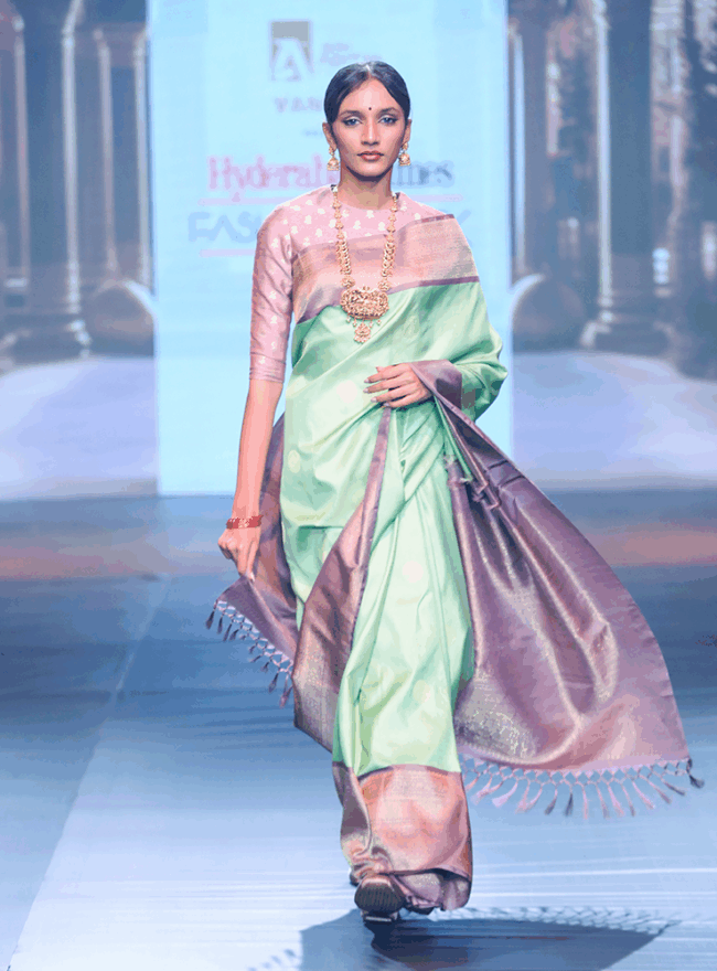 Mint Green Kanjivaram Saree