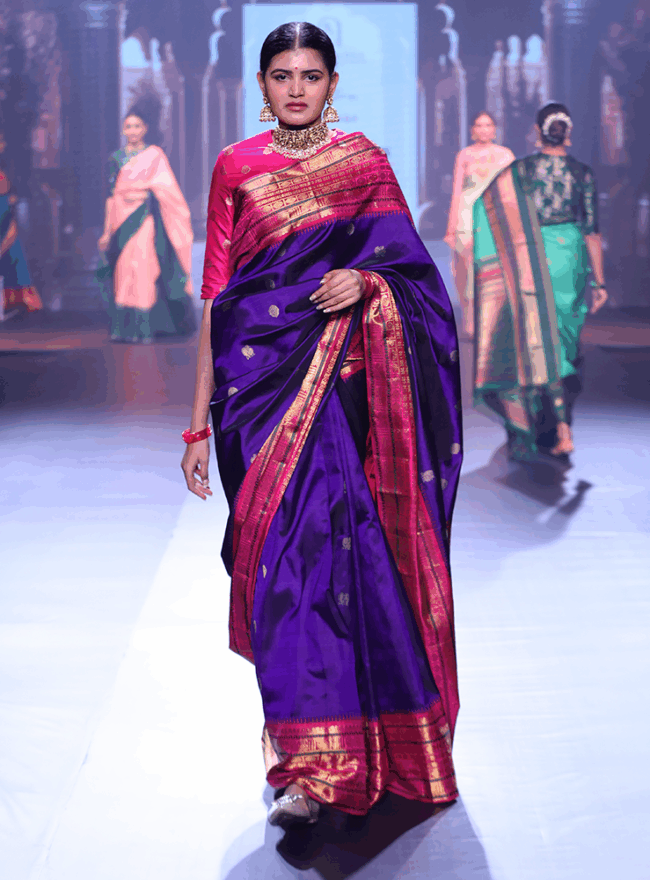 Royal Purple Kanjivaram Saree