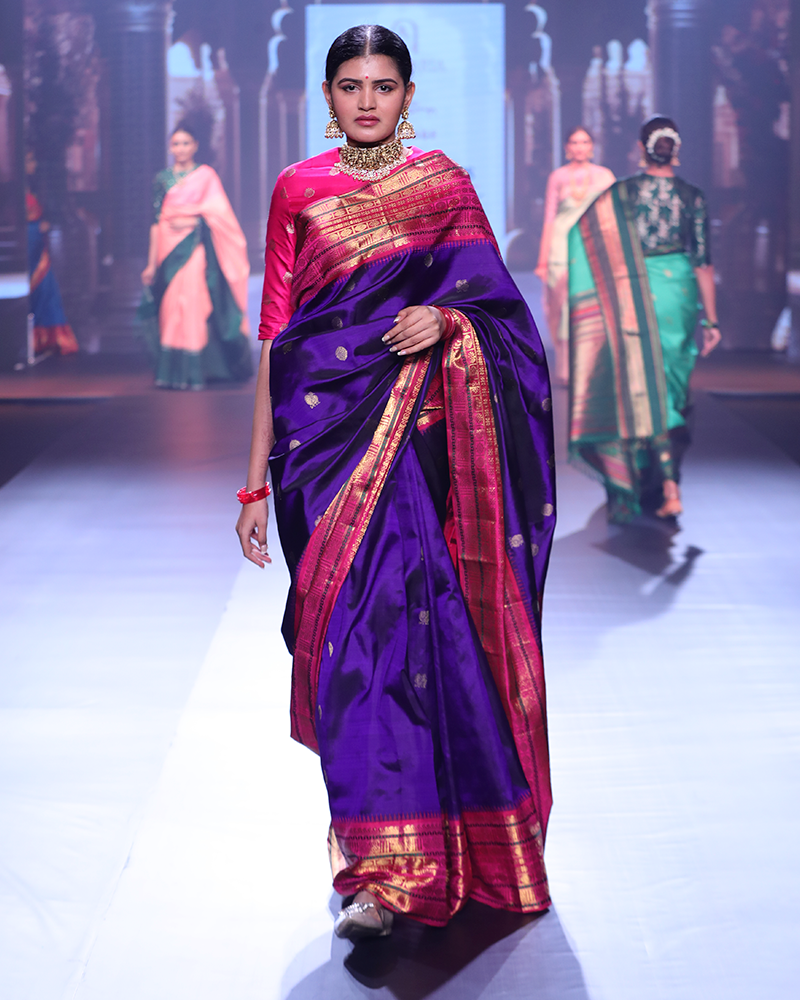 Royal Purple Kanjivaram Saree