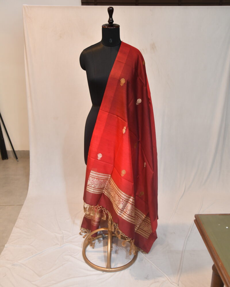 Crimson Radiance Dupatta