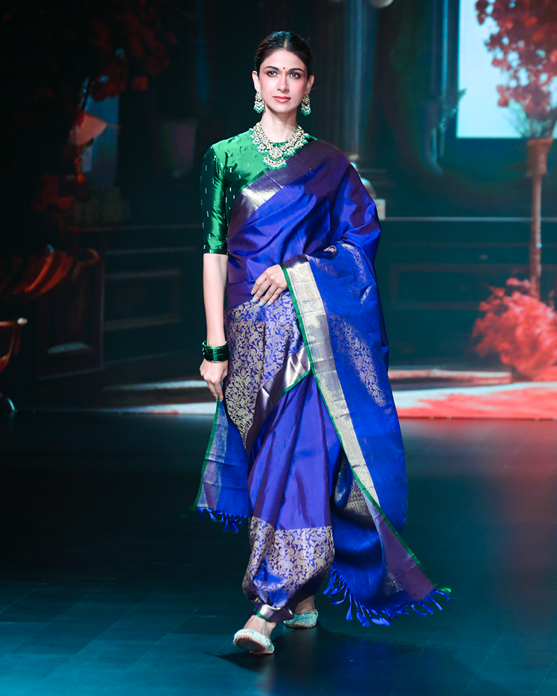 Royal Blue Kanjivaram Saree