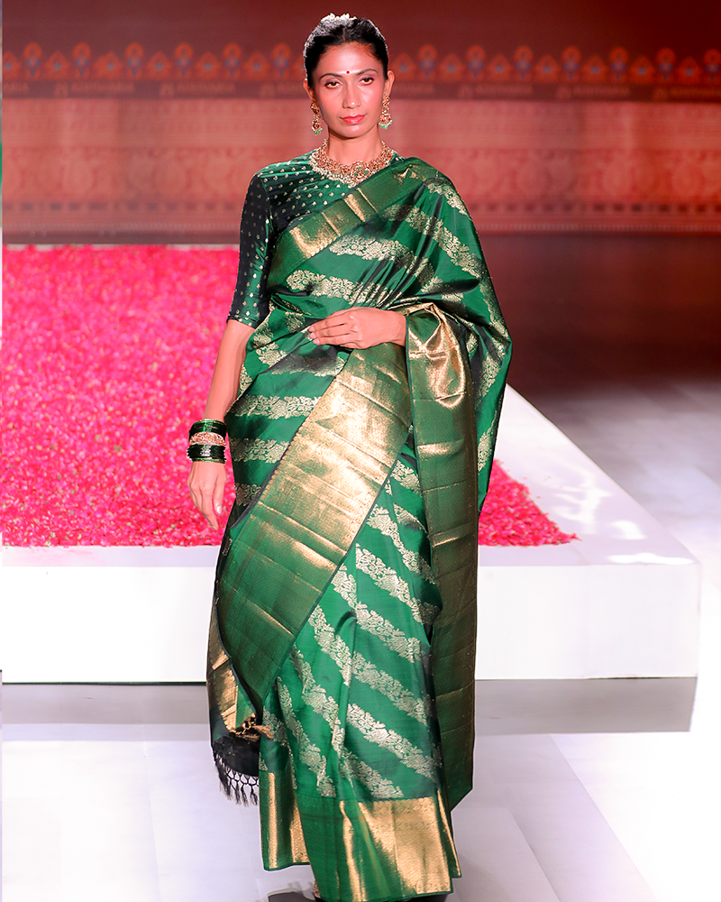Emerald Green Kanjivaram Saree