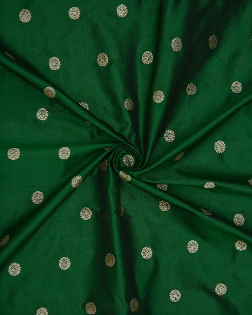 Bottle Green Silk Fabric