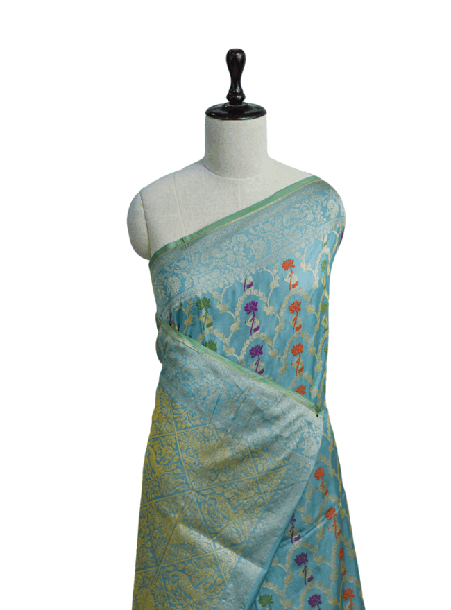 Light Blue Banarasi Saree