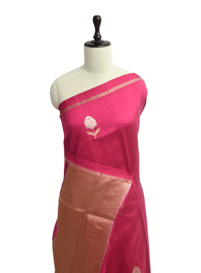Fuchsia Banarasi Saree