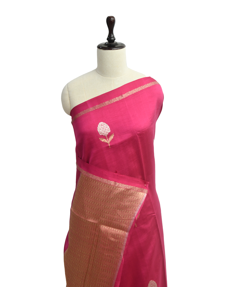 Fuchsia Banarasi Saree