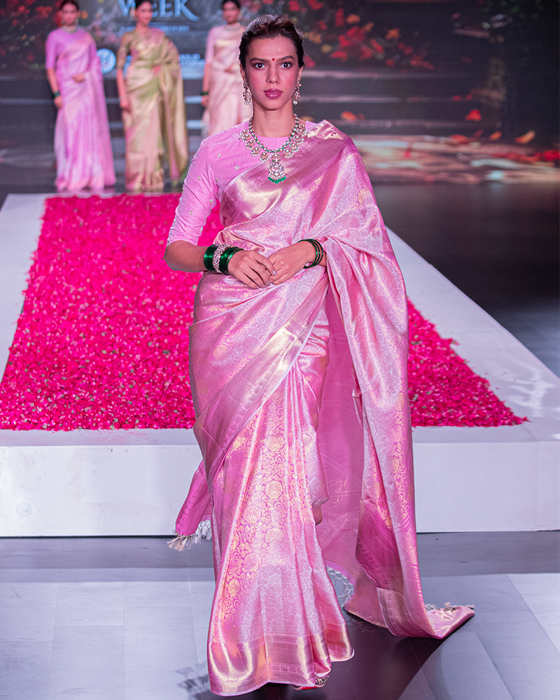 Baby Pink Kanjivaram Saree