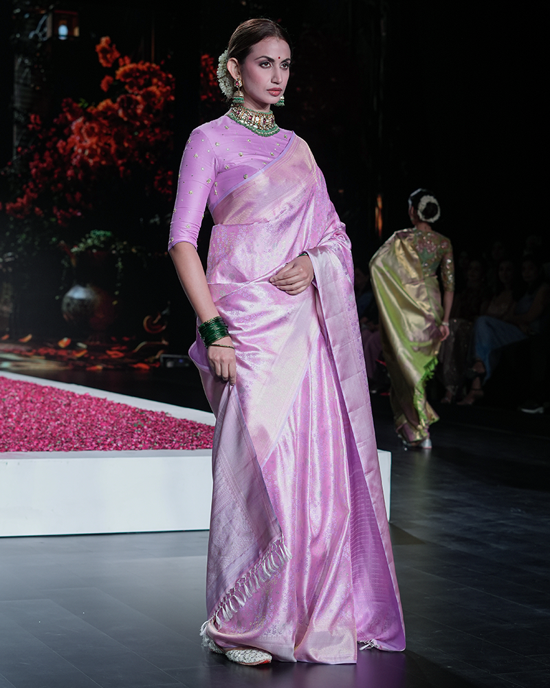 Lavender Mist Kanjivaram Saree