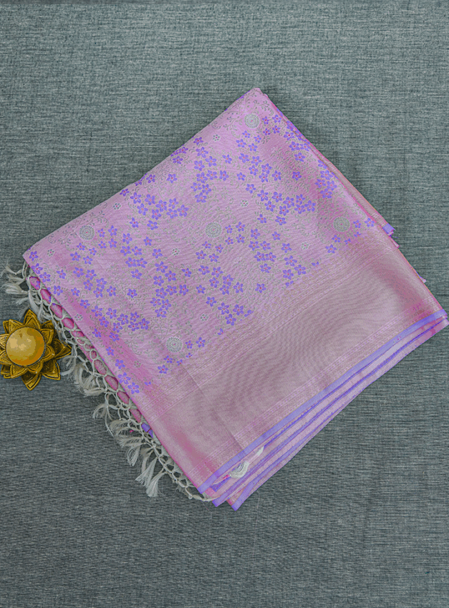 Lilac Kanjivaram Saree - Image 3