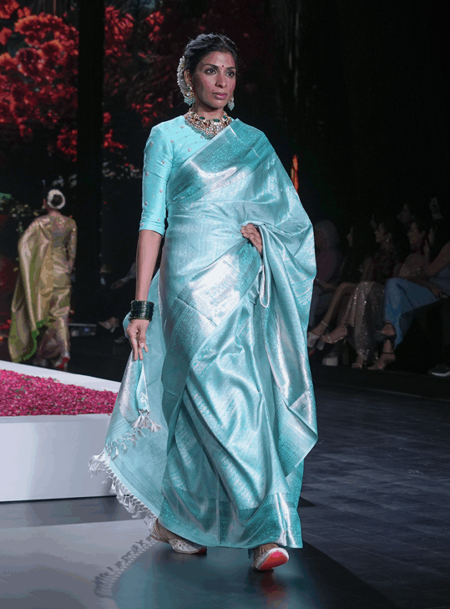 Icy Blue Kanjivaram Saree