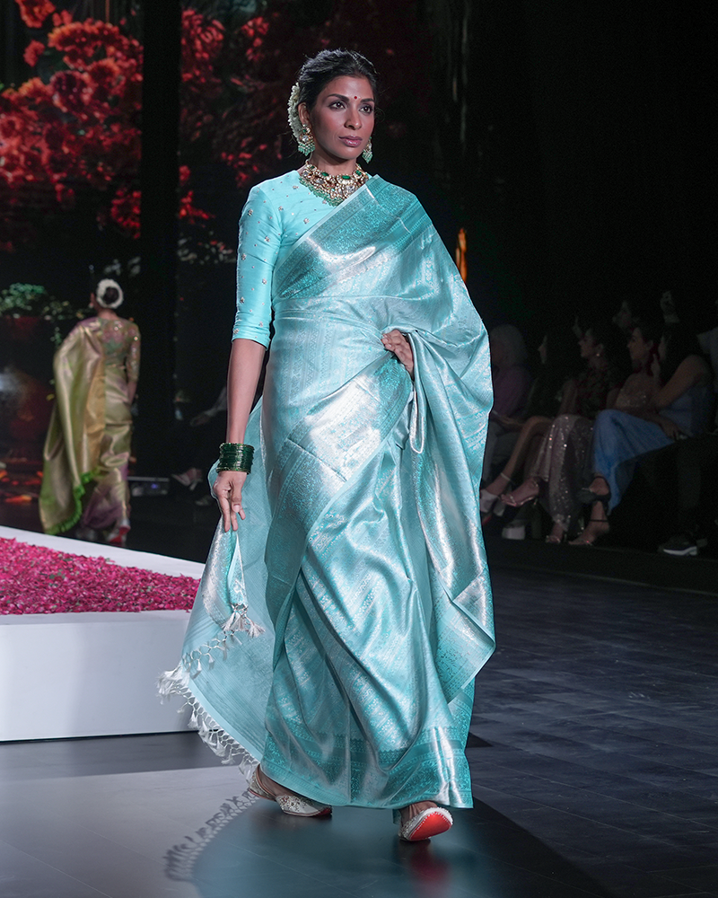 Icy Blue Kanjivaram Saree