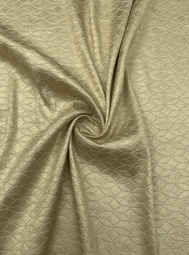 Light Beige Gold Brocade Fabric