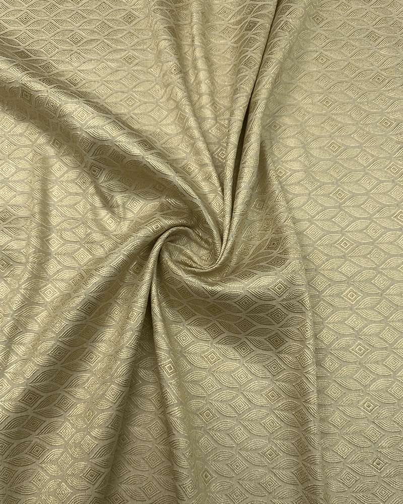 Light Beige Gold Brocade Fabric
