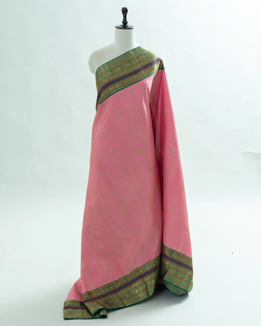 Soft pink Kanchipattu Saree