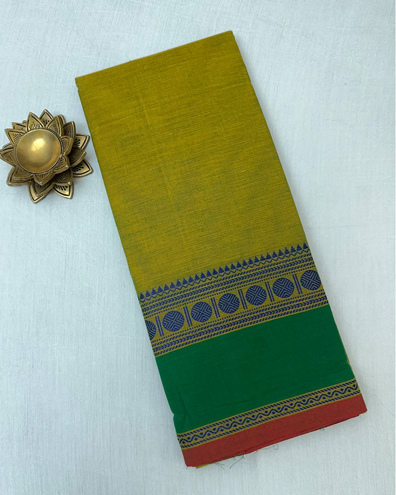 Bottle Green Kanchi Cotton Saree