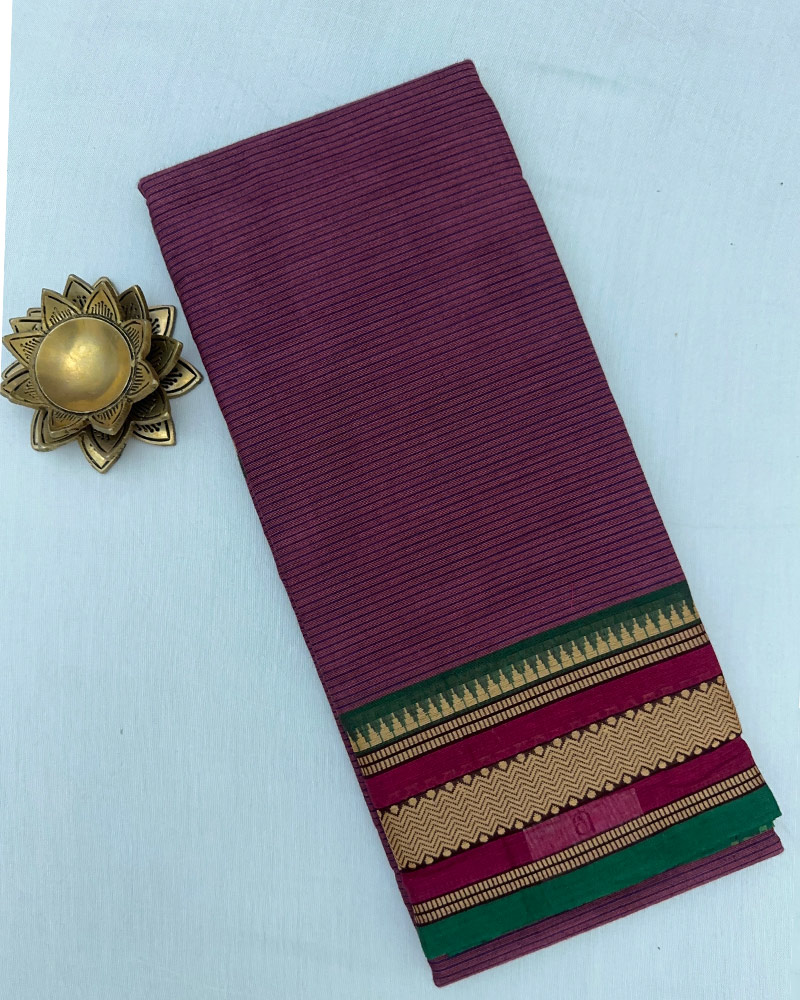 Purple Kanchi Cotton Saree