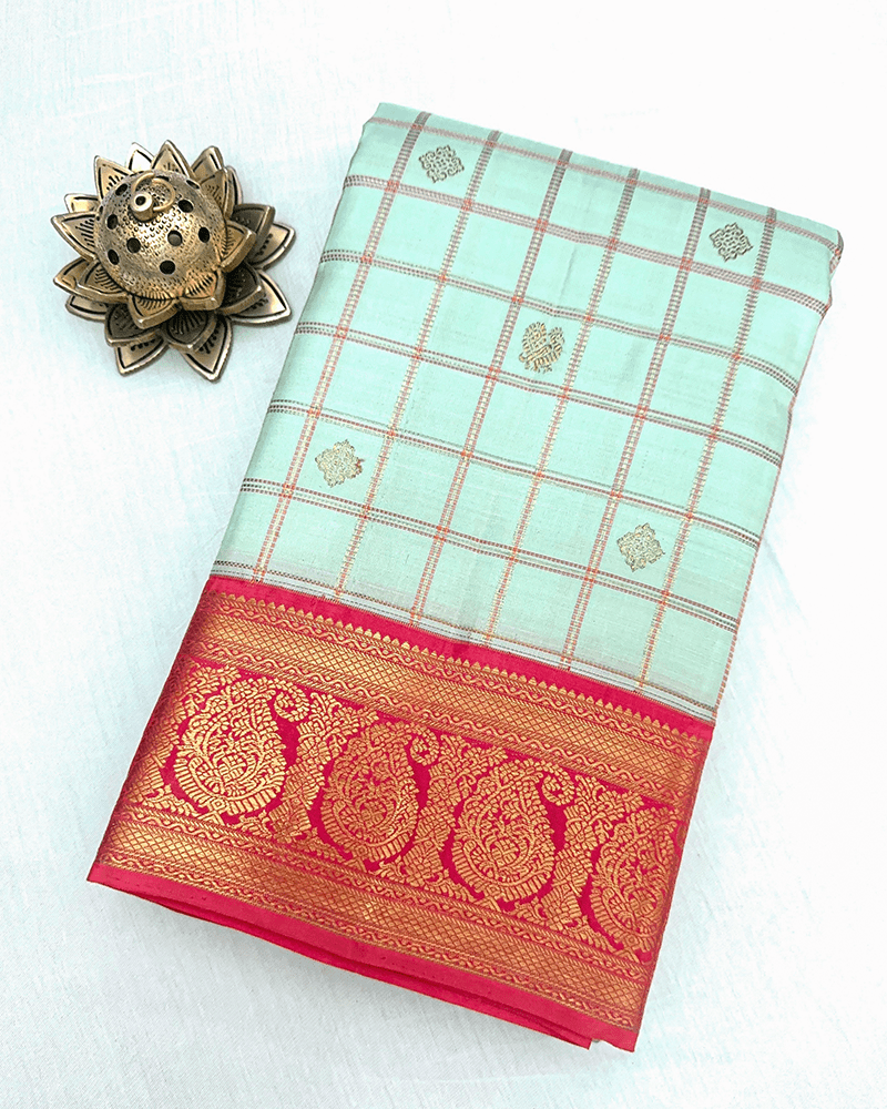 Sky Blue Kanjivaram Saree