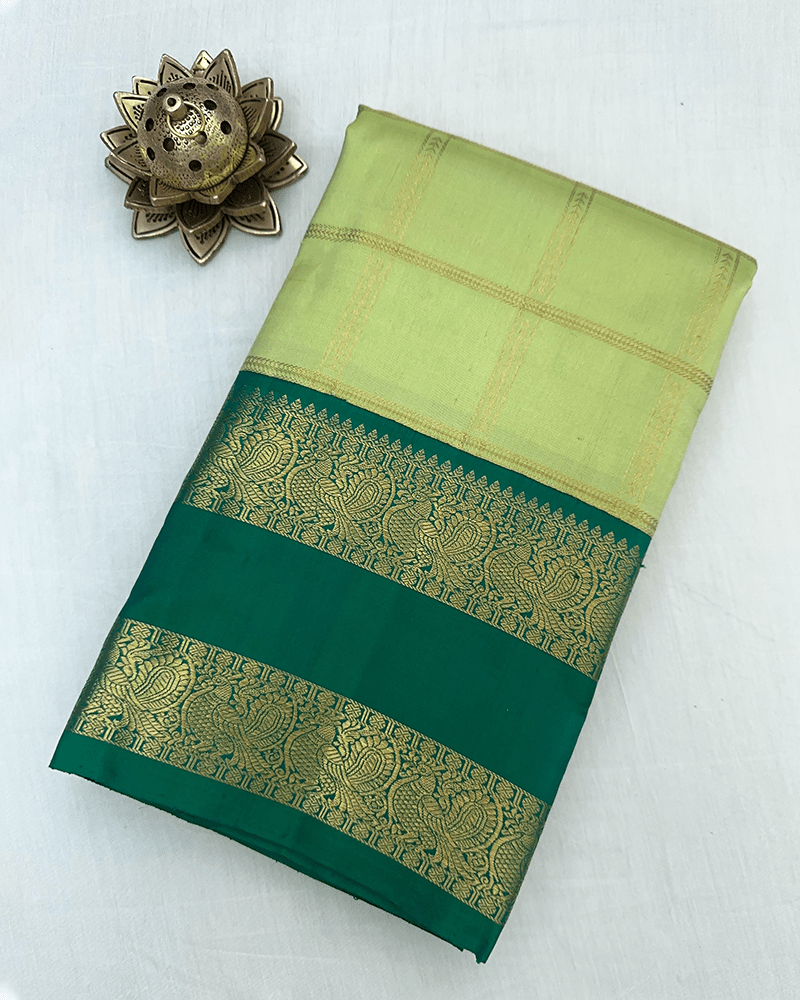 Blush Rose Pink Kanjivaram Saree