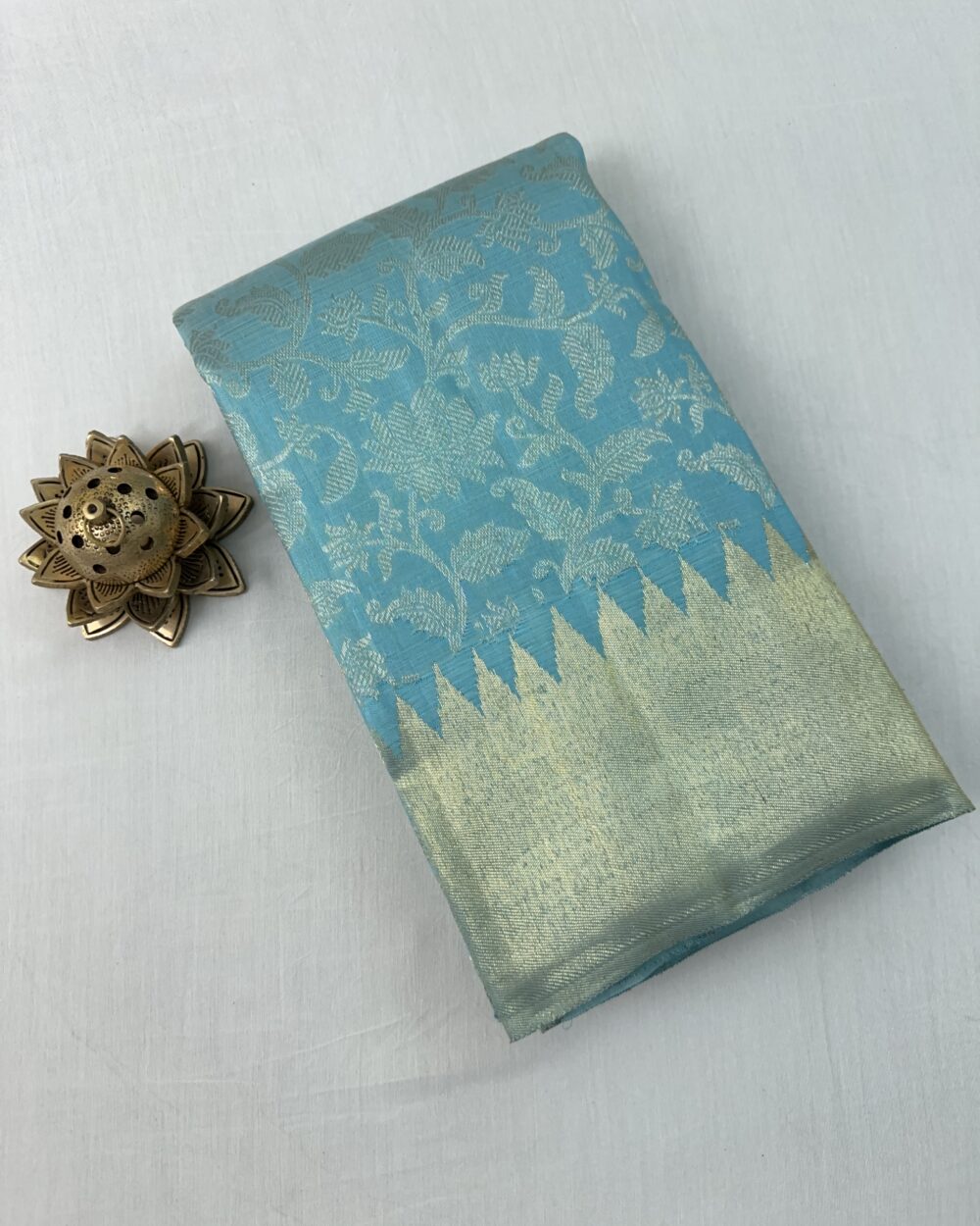 Powder Blue Kanjivaram Saree