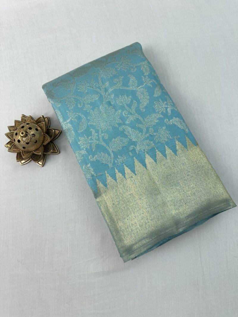 Powder Blue Kanjivaram Saree
