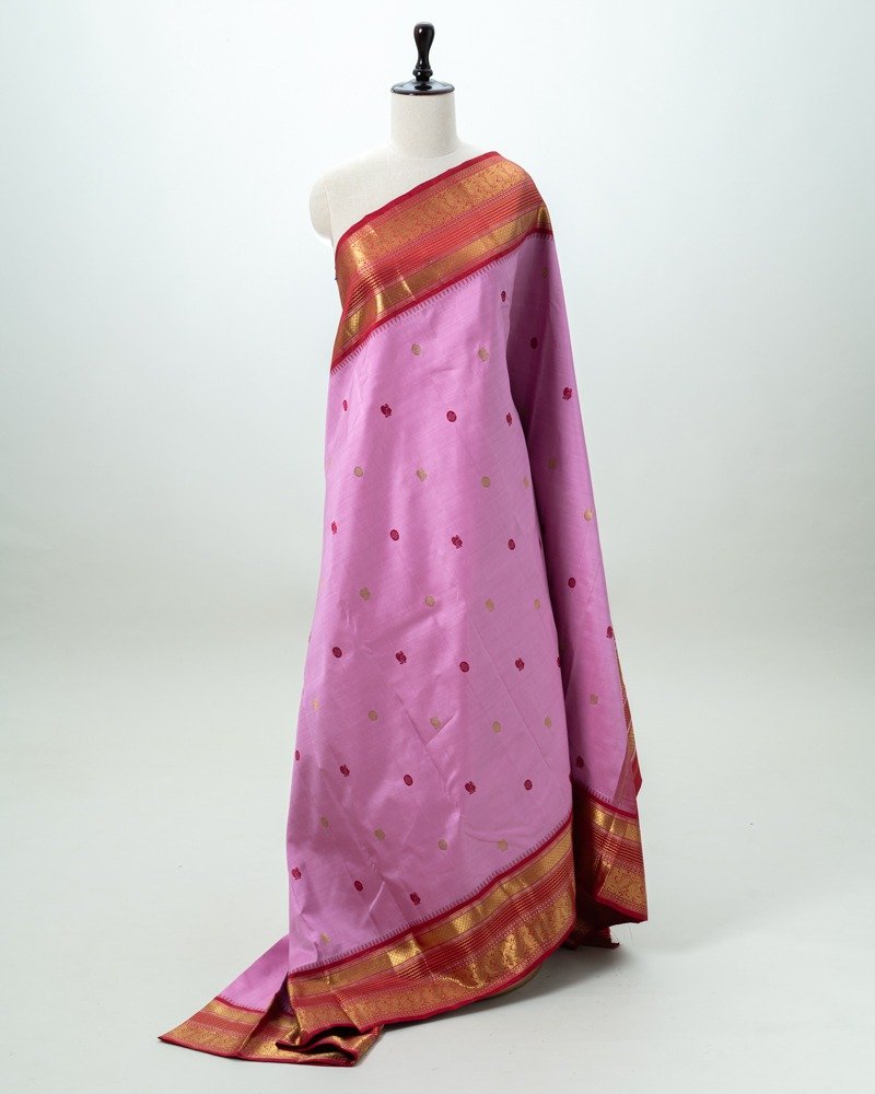 Lilac Kanjivaram Saree
