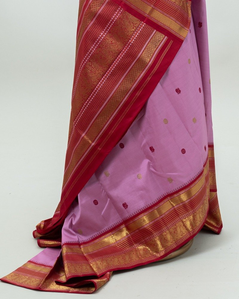 Lilac Kanjivaram  Saree - Image 3