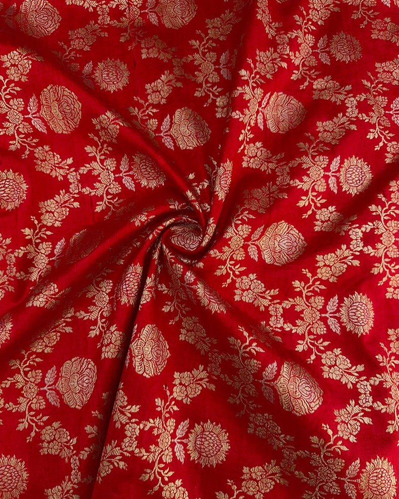 Vibrant crimson red fabric