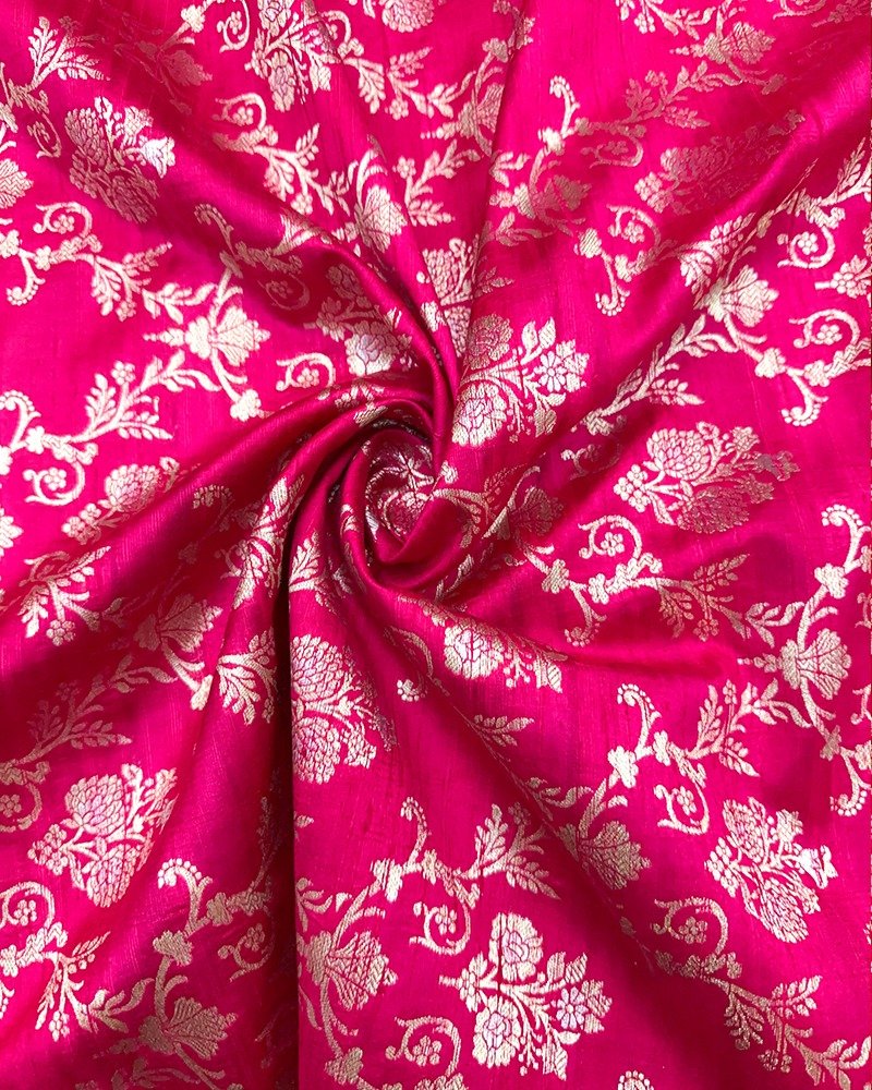 Bright fuchsia pink fabric