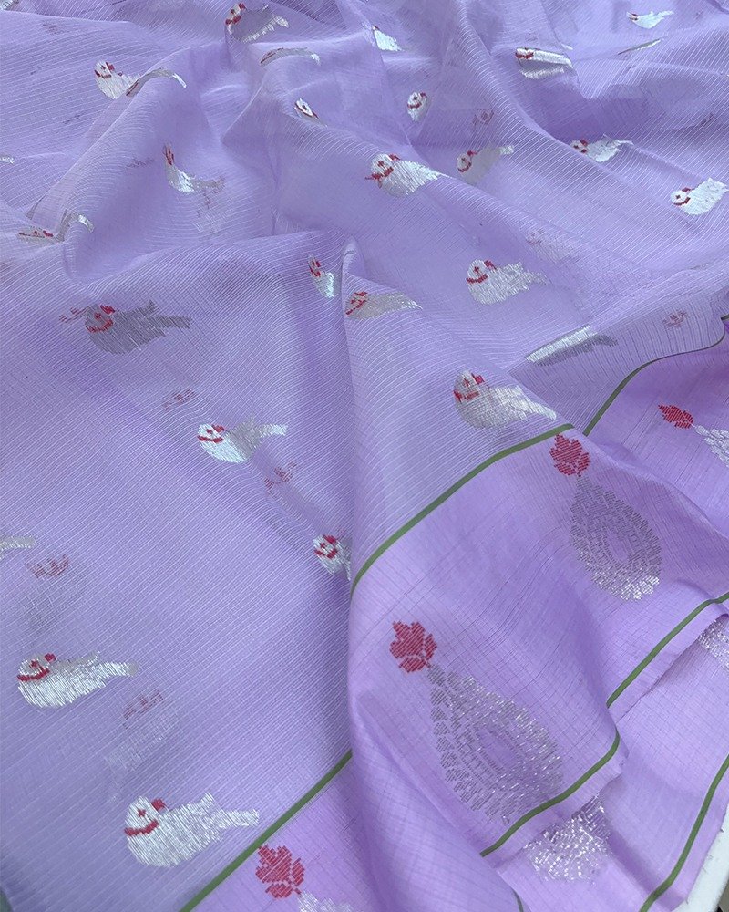 Lilac Zari Kota Saree