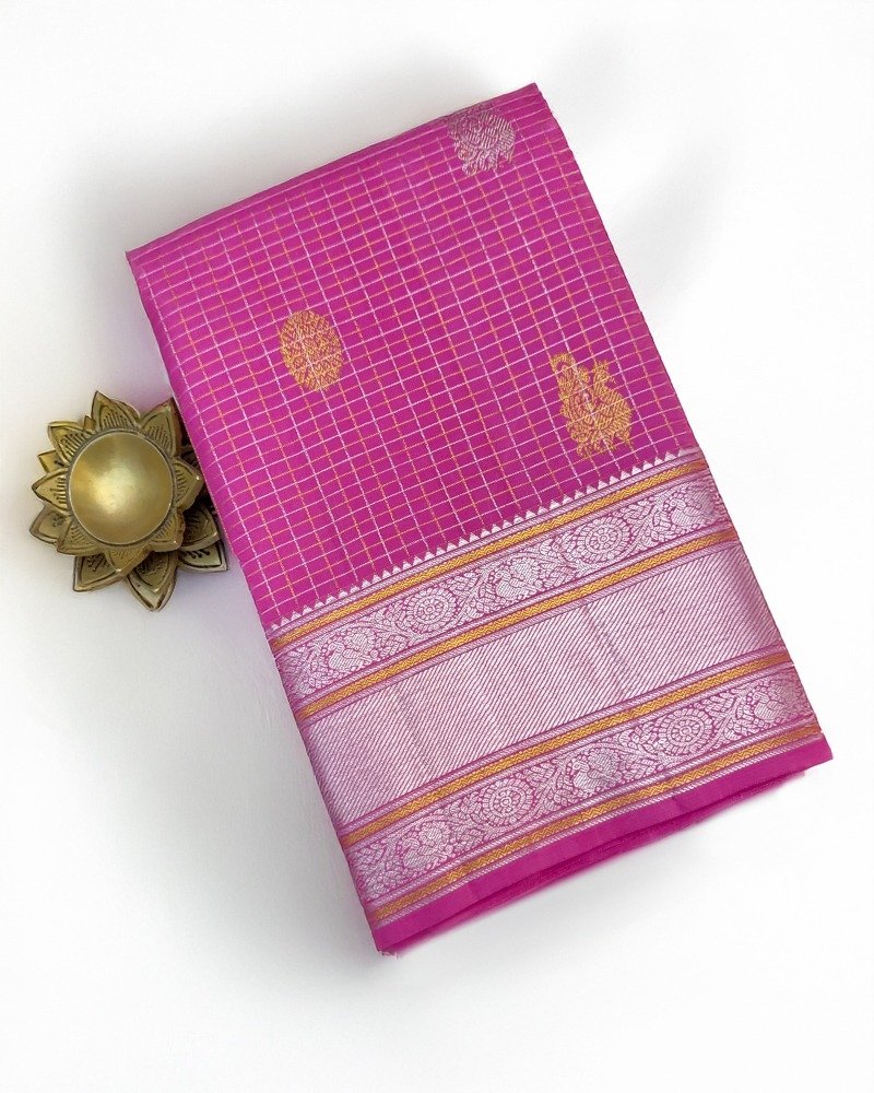 Rani Pink Kanchi Silk Saree