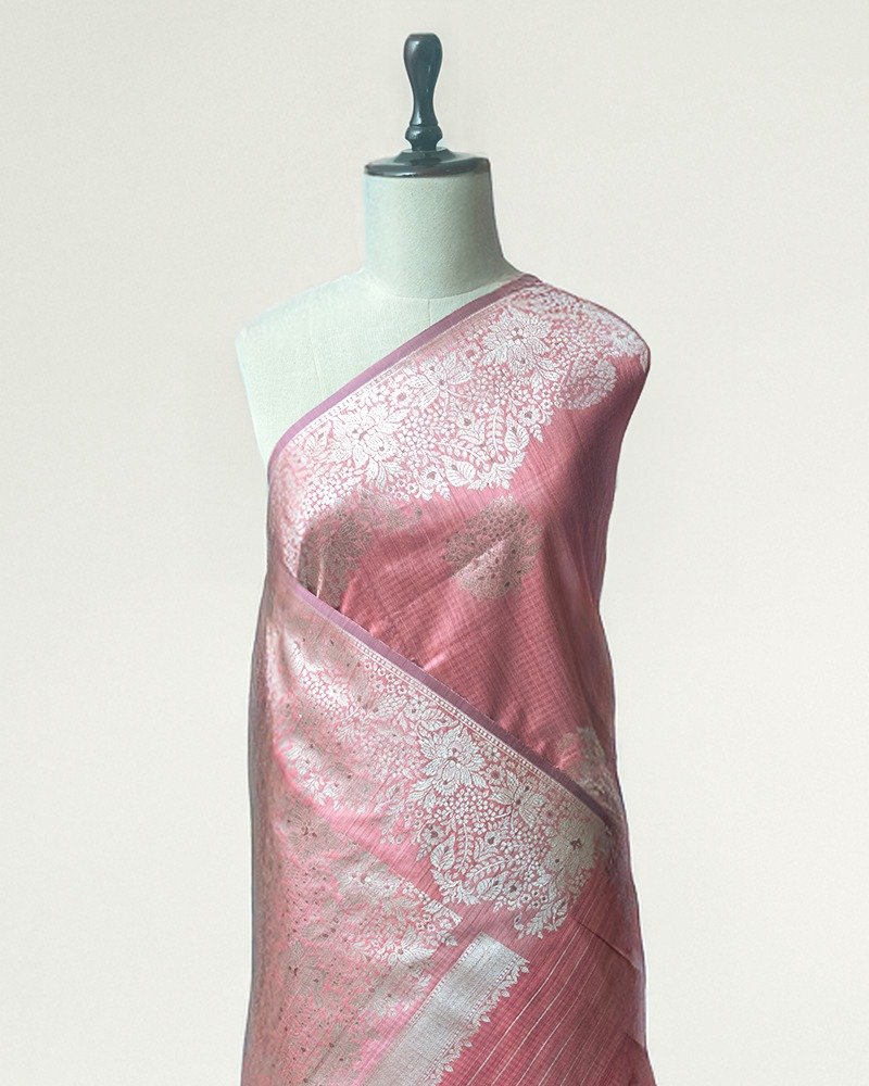 pink banaras saree