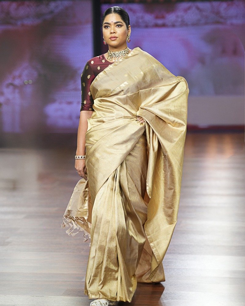 Gold Kanjivaram Silk Saree