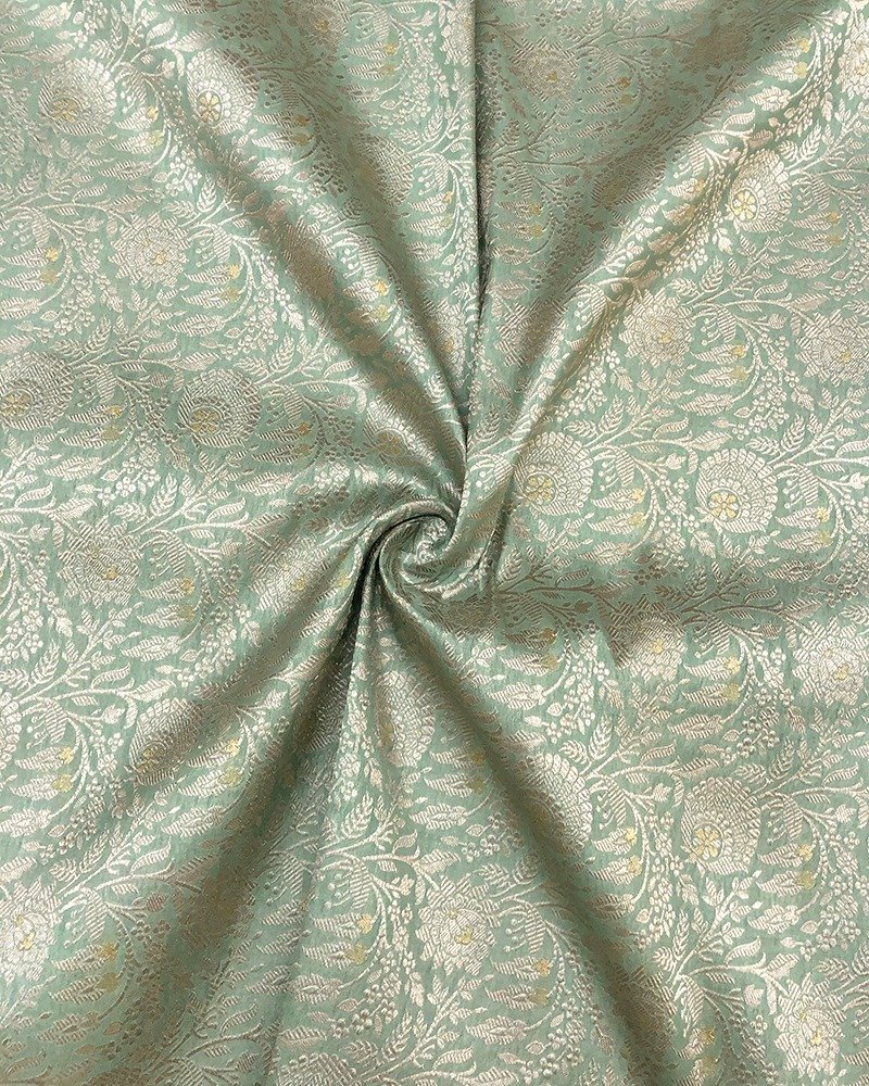 pastel green banaras brocade