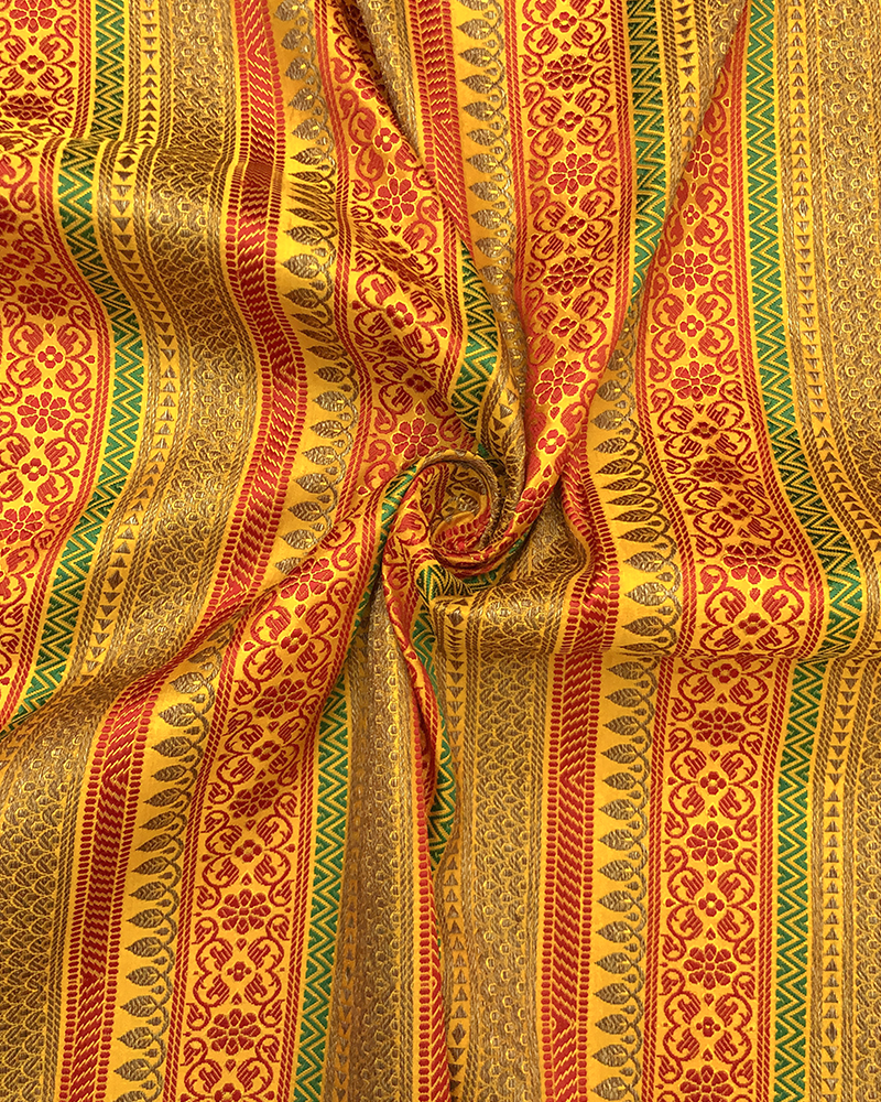 Yellow Silk Satin Fabric