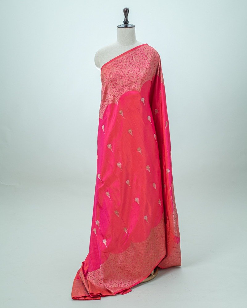 pink Kanjivaram silk saree