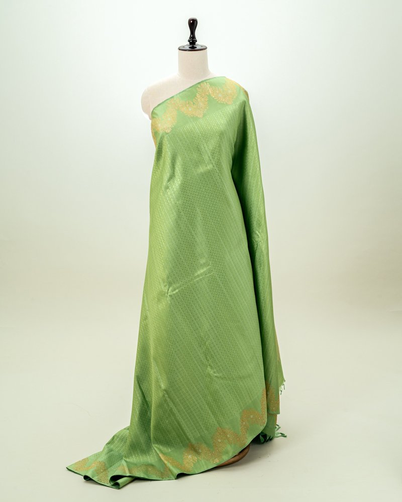 Light Green Kanjivaram Silk Saree