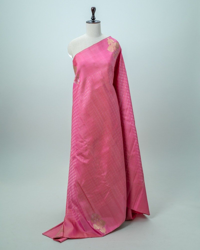 Pink Kanjivaram saree