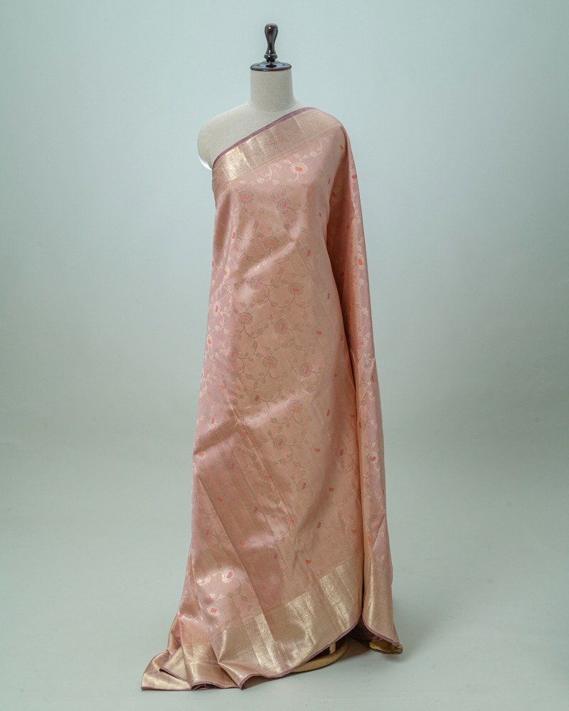 Peach Kanjivaram Silk Saree