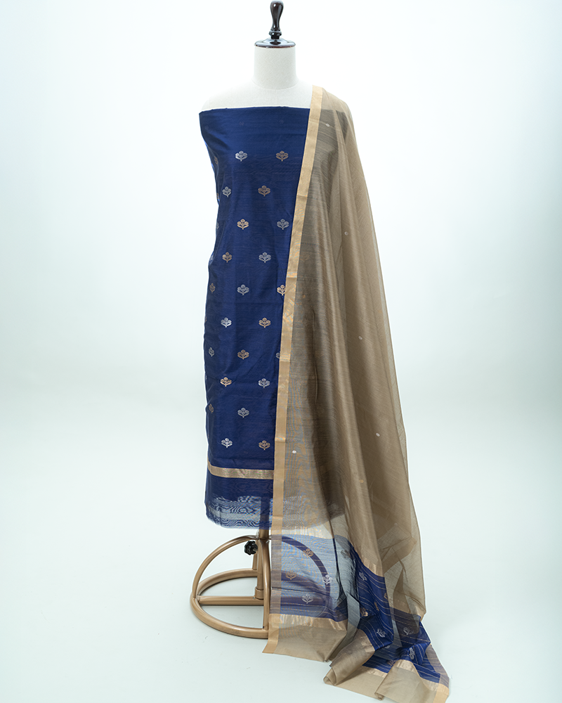 Royal Blue Chanderi Kurta Set