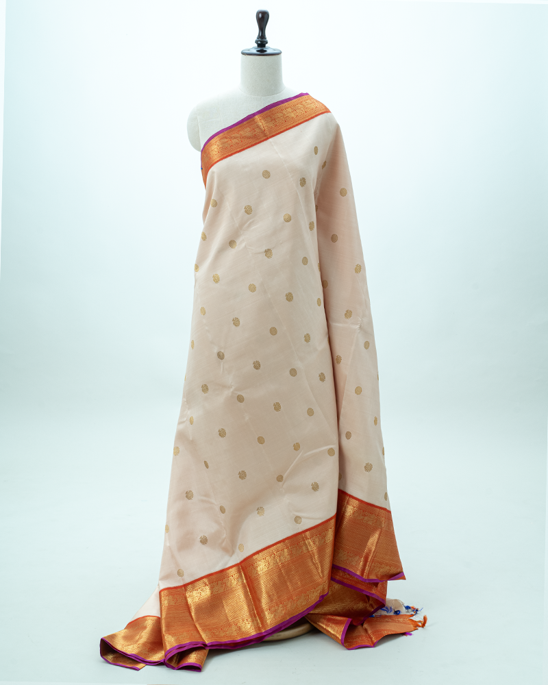 Sandalwood Color Kanjivaram Silk Saree